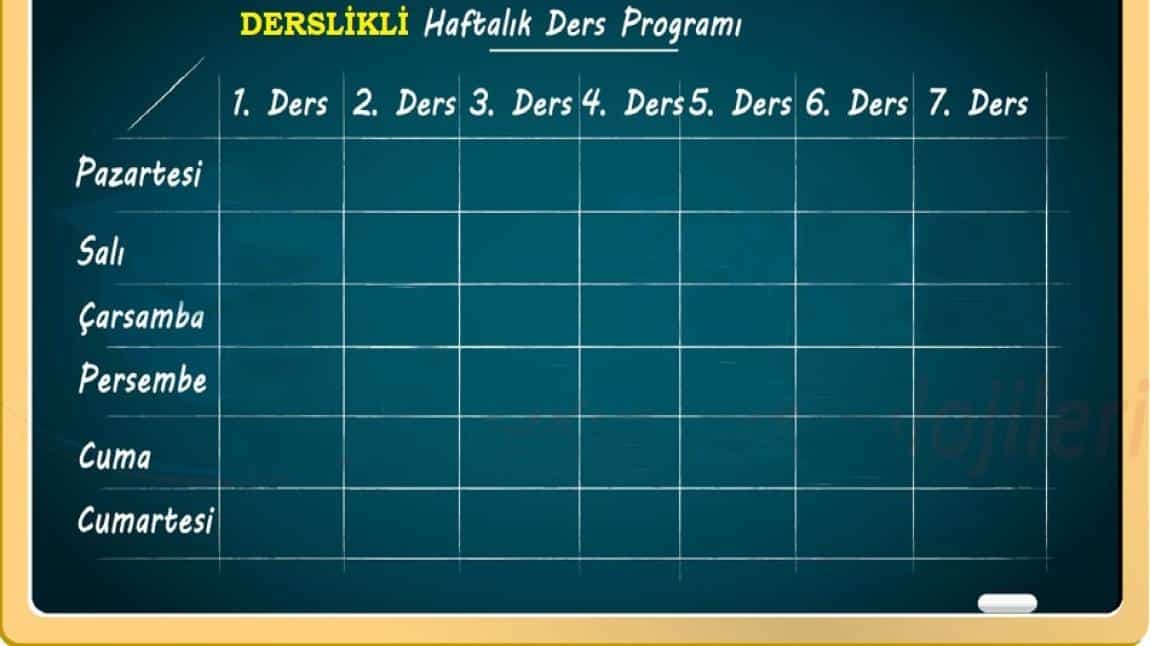 OKULUMUZ 2024-2025 EĞİTİM-ÖĞRETİM YILI 1. DÖNEM SINIF DERS PROGRAMLARI